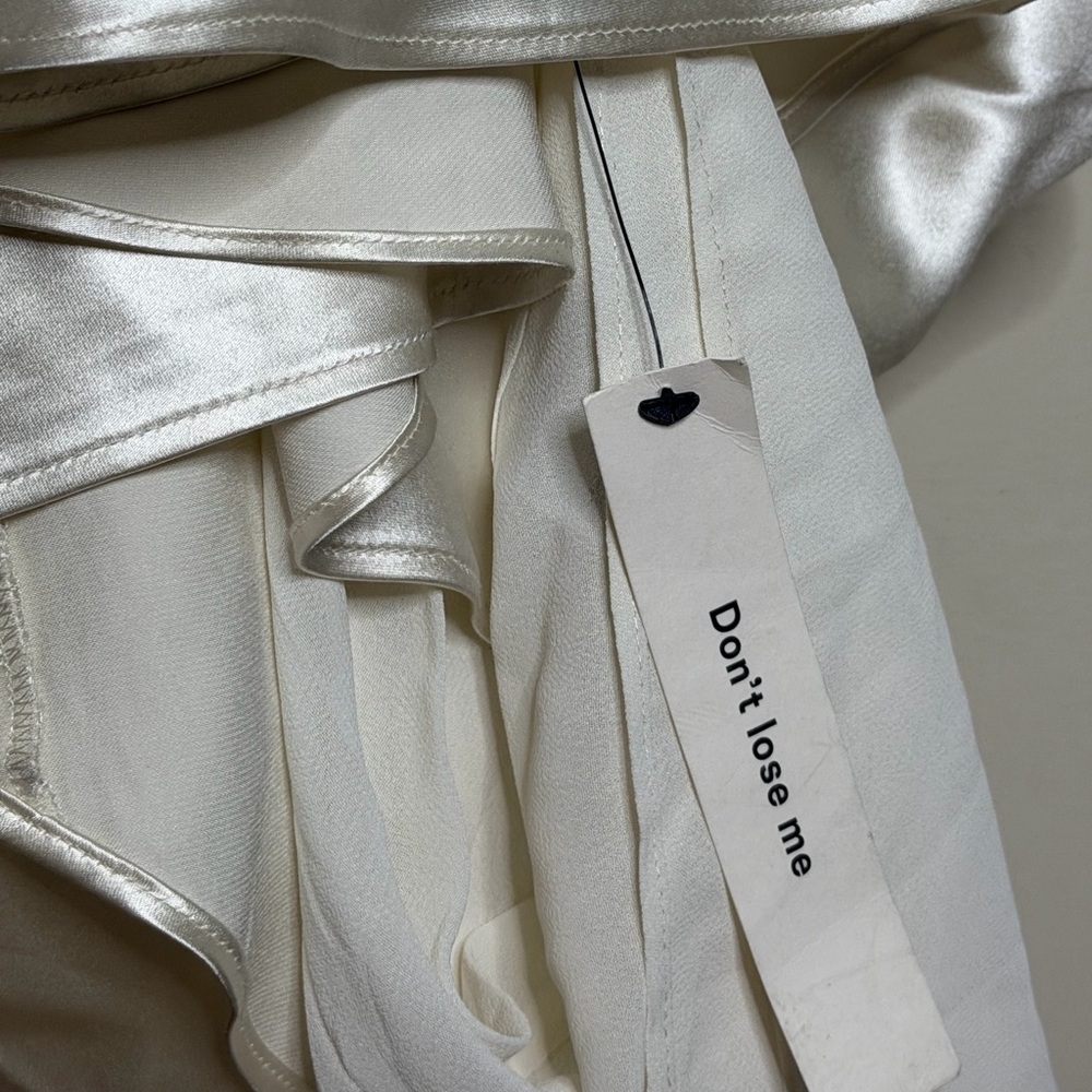 Reformation Ronda Silk Dress in Ivory - Picture 14 of 15